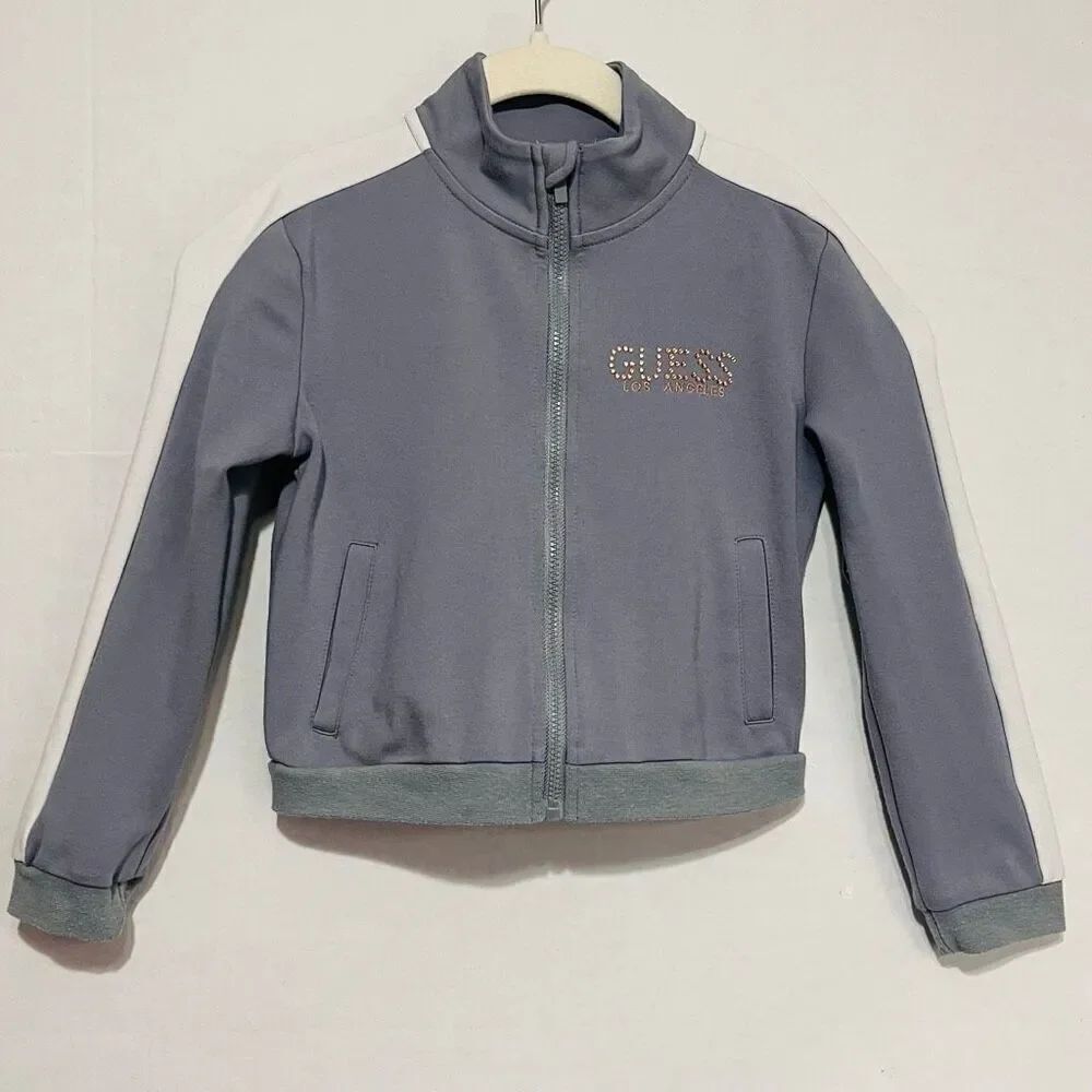 Guess Kids Gray Track Jacket   Girls Size 5
